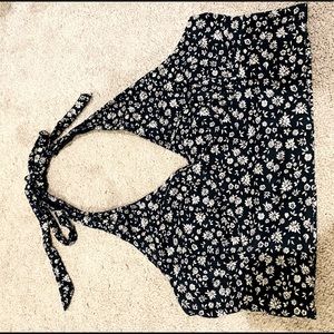 Floral halter crop top